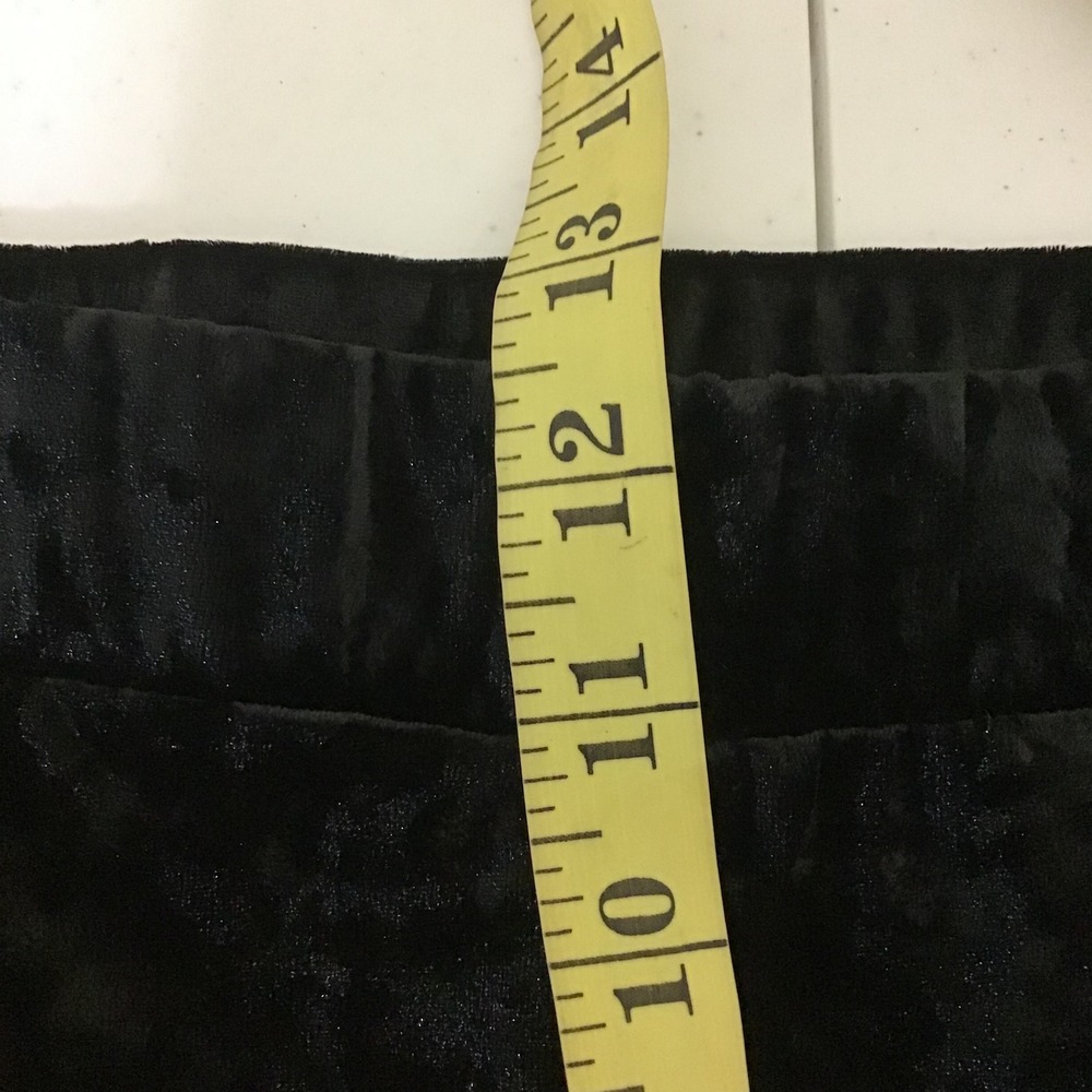 Cato Black Crushed Velvet Leggings Pants Plus Size 18/20W Ruched Ankles NWT‎ - Picture 8 of 9